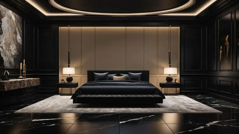 A minimalist desktop scene of a man standing on beige tile flooring in a vast pure void, perfect for desktop/pc use.