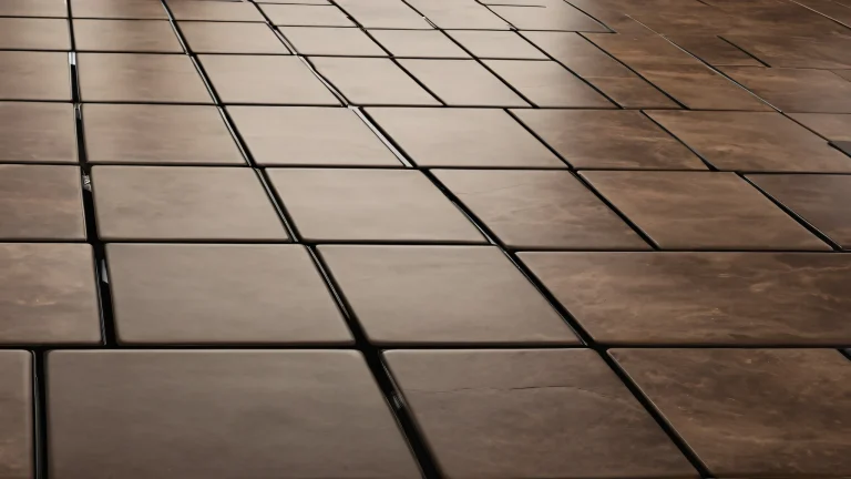 A desktop wallpaper featuring a man standing in a perfectly clean vast pure void with dirty McDonald's floor and beige tile flooring, adapté pour ordinateur de bureau/PC.