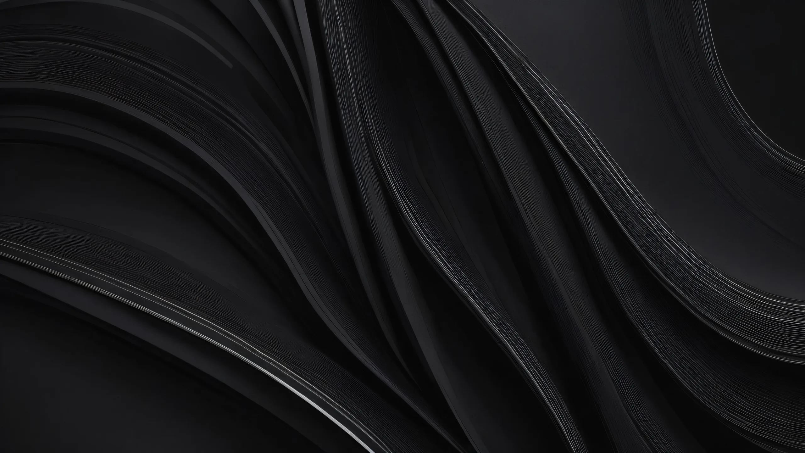 Award-winning digital art depicting a vast pure void on a dark mode desktop for PC and macOS, with striking contrast and luminescent accents.