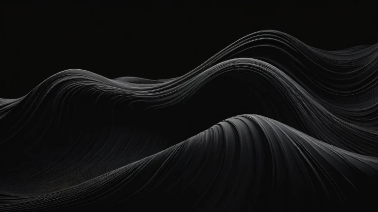Breathtaking monochrome desktop wallpaper featuring a vast pure void with deep perfect blacks and striking crisp contrast, ideal for dark mode enthusiasts and fans of sleek aesthetics on Desktop/PC.