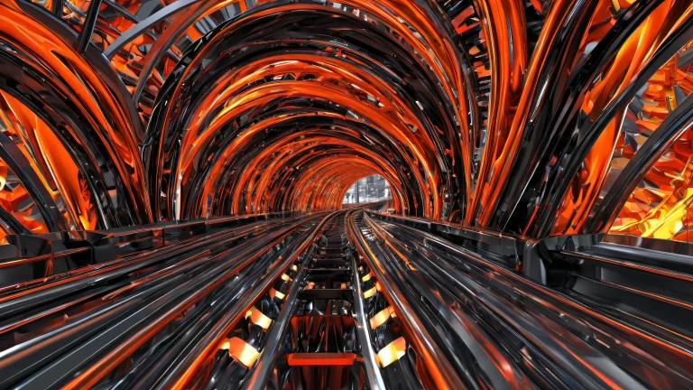 深い被写界深度と色収差を備えた、広大で純粋な虚空のスマイラーのデスクトップの壁紙, PCまたはデスクトップでの使用に適しています.