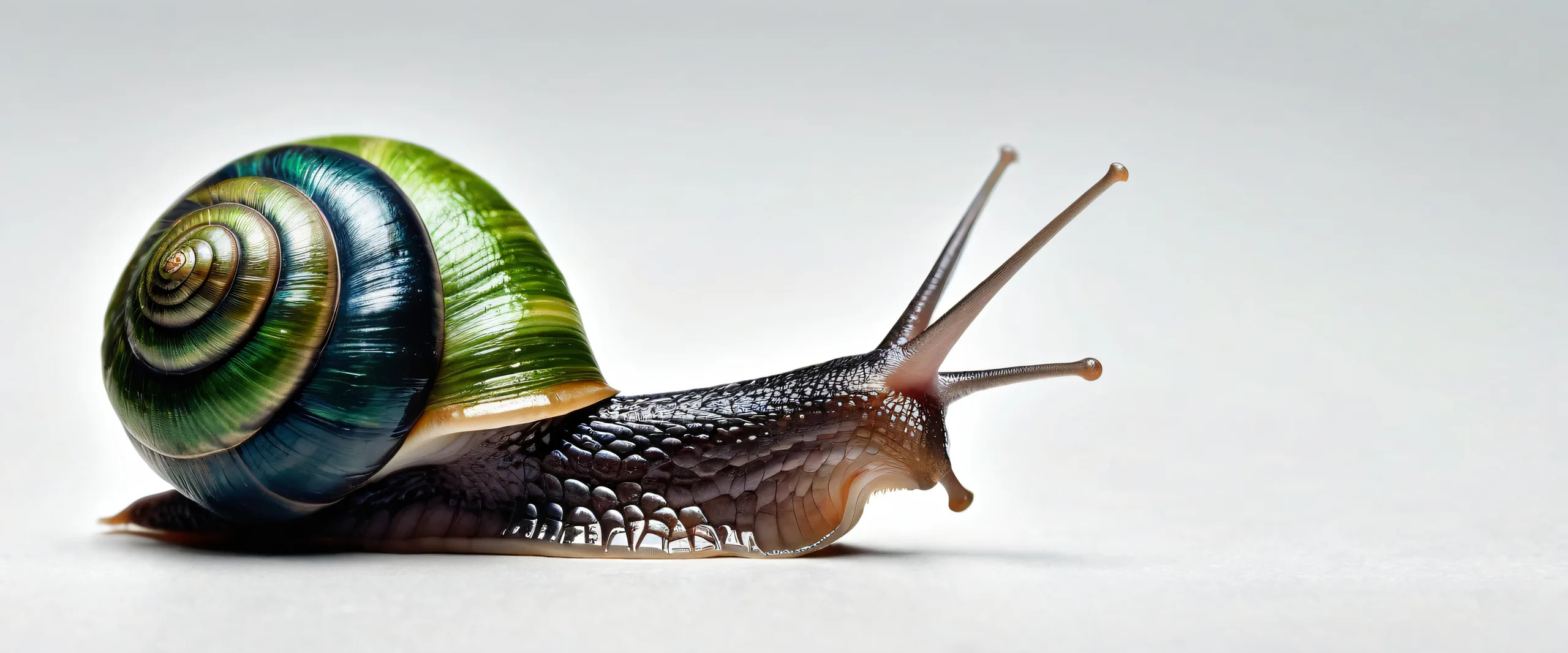 A stunning desktop wallpaper featuring a snail set against a vast pure void, highlighting its delicate details for Desktop/PC users.