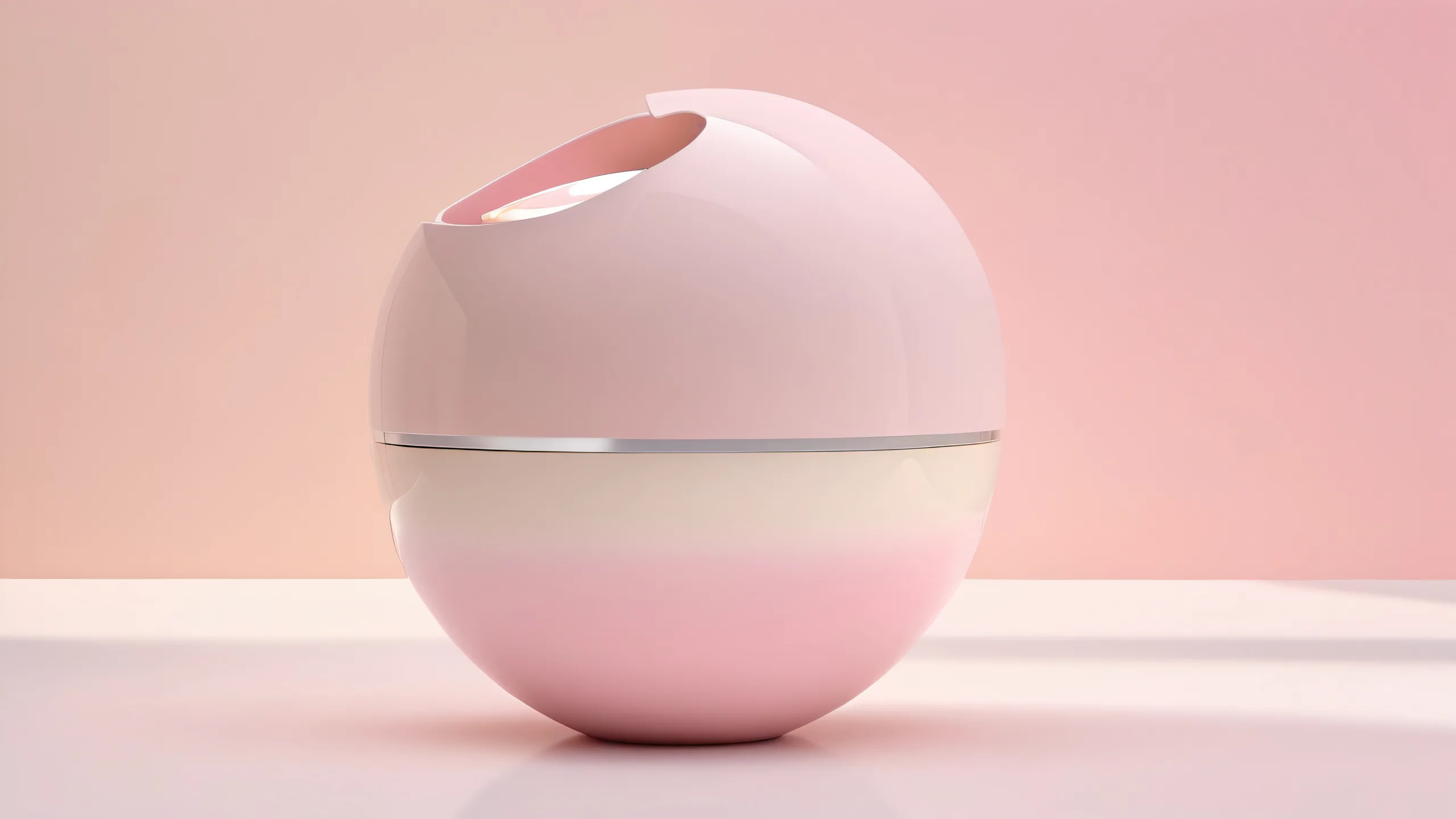 A serene and peaceful desktop wallpaper featuring a perfectly clean vast pure void with extreme depth of field, minimalist simplicity, and radiant brilliant colors for your Desktop/PC.