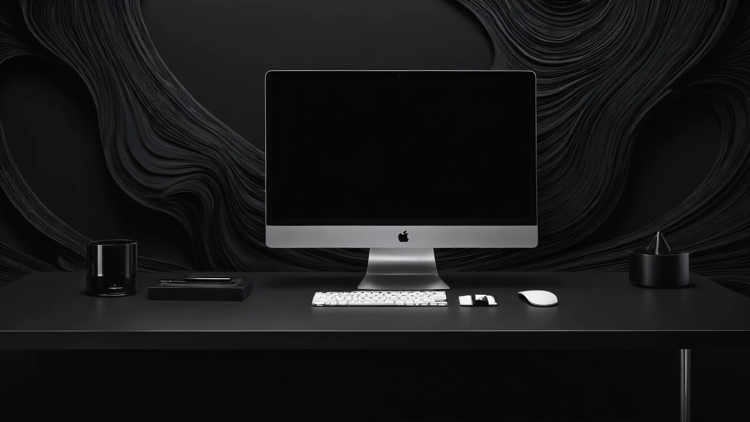 A stunning desktop scene of a solo figure amidst a vast pure void, suitable for Desktop/PC screens.