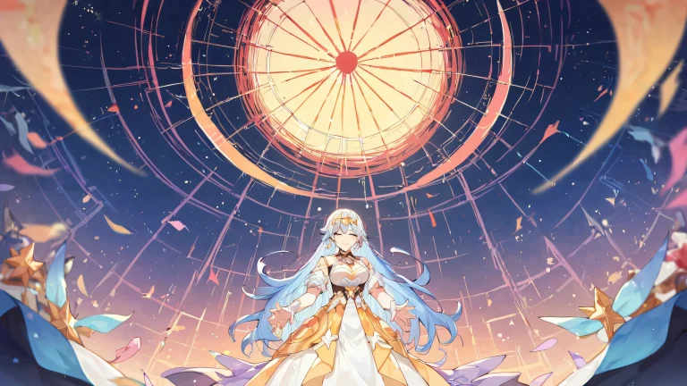 A beautifully illustrated anime scene of Sparxie from Honkai: Star Rail, set against a stunning pastel pink and soft whites background, ideal for a desktop/PC.