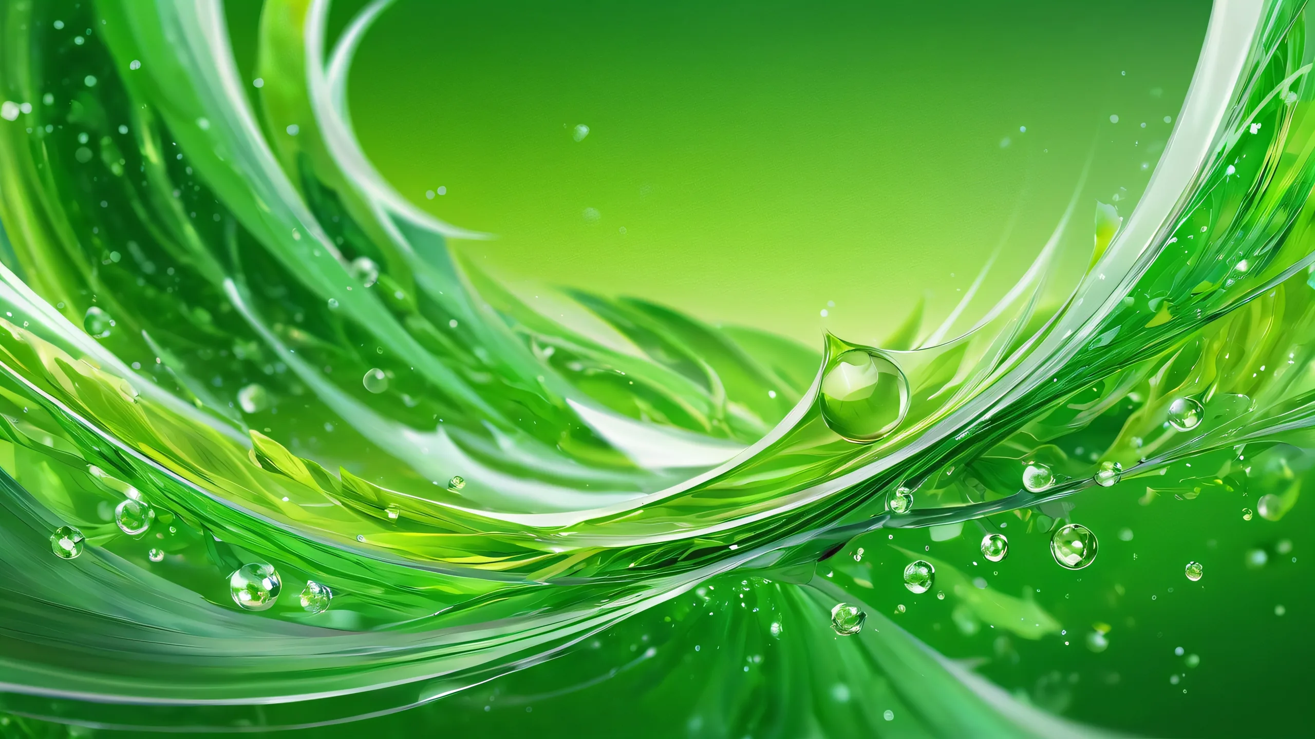 A serene desktop background featuring SPCGirl in a vast pure void with ethereal lighting and brilliant colors.