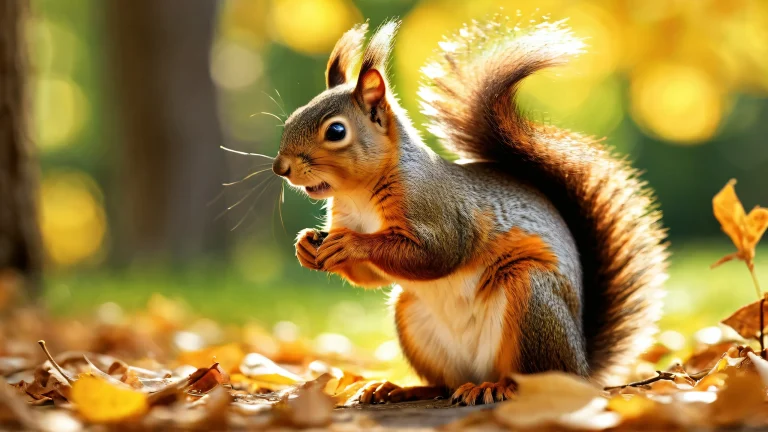 Majestic squirrel on a pristine void background for Desktop/PC use.