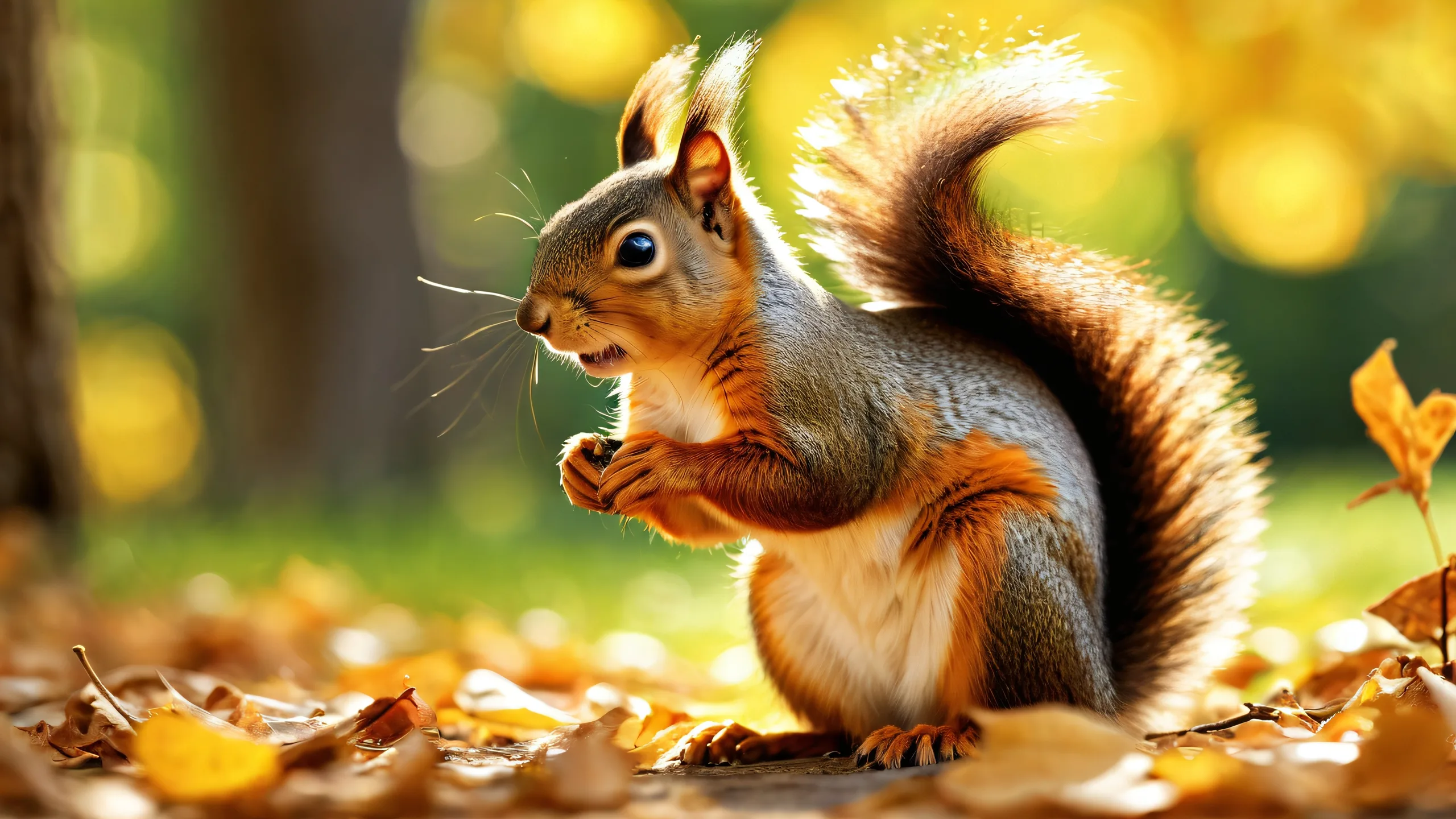 Majestic squirrel on a pristine void background for Desktop/PC use.