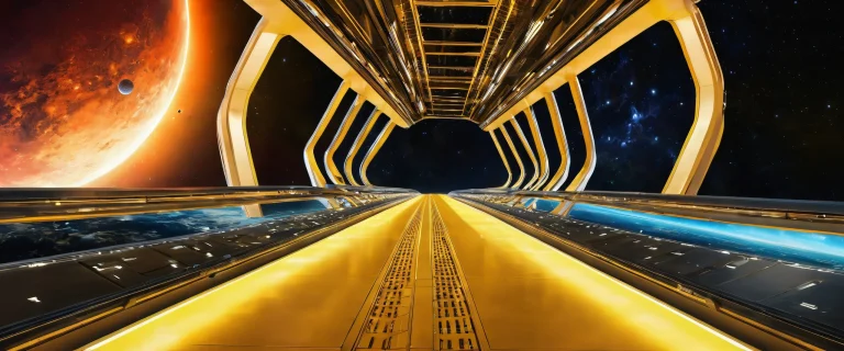 A futuristic Starship Bridge desktop image with a vast pure void background and radiant starlight glow for Desktop/PC.