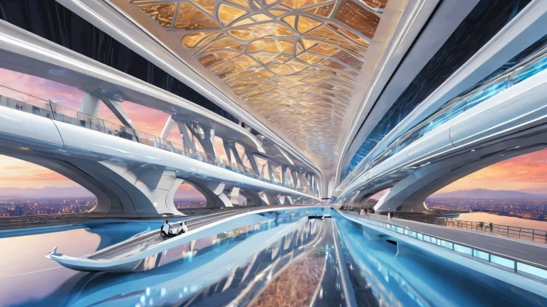 A breathtaking desktop wallpaper of the Starship Civitai Bridge on a pure void background, perfect for Desktop/PC screens.