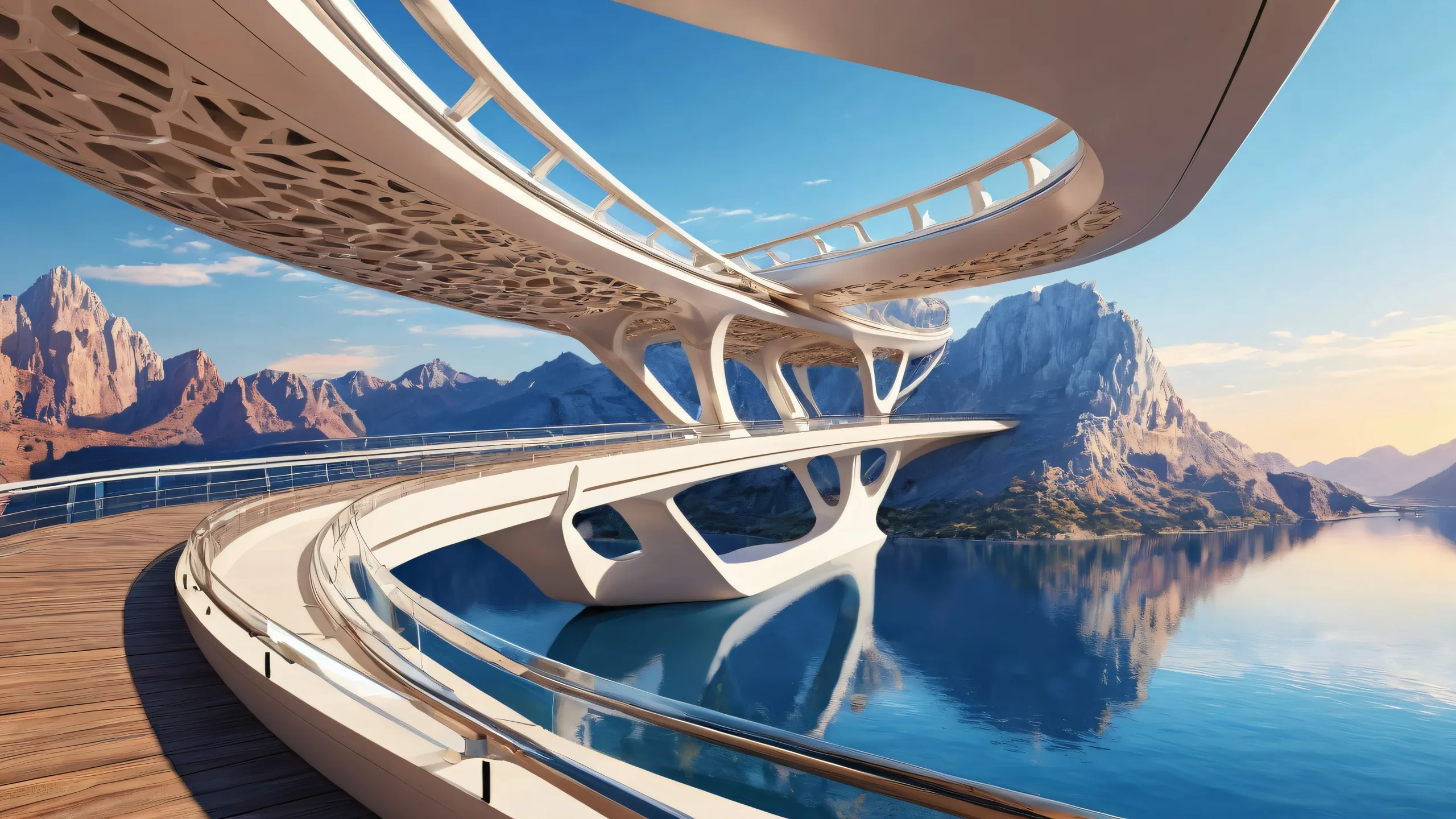 Breathtaking Starship Civitai Bridge desktop wallpaper for PC and Desktop use. Features pristine clarity, ethereal lighting, and brilliant colors.