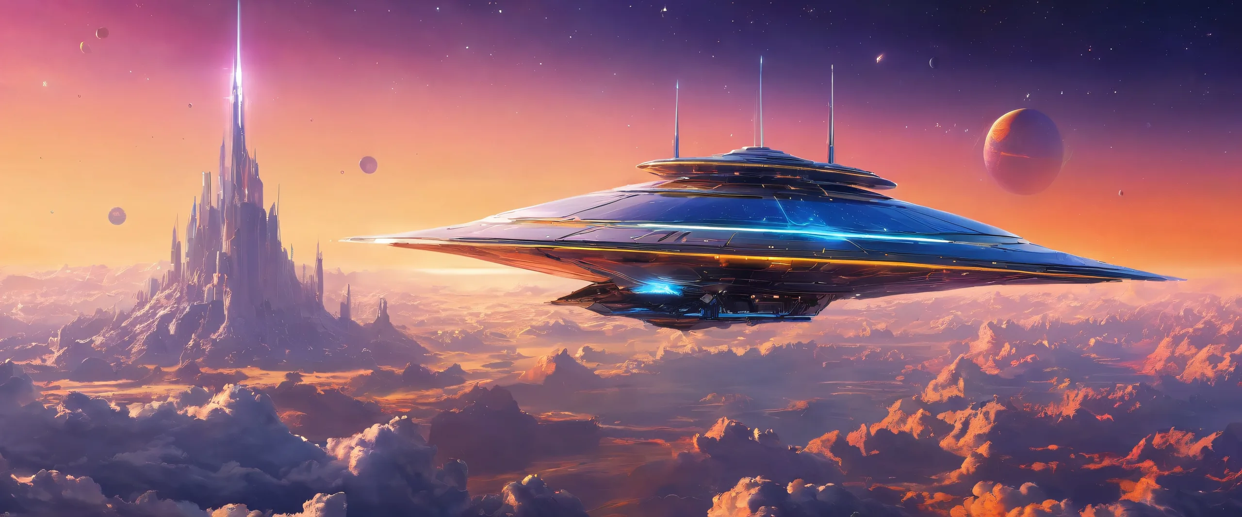 Breathtaking desktop background of a starship set against a pure void, perfect for use on your Desktop or PC.