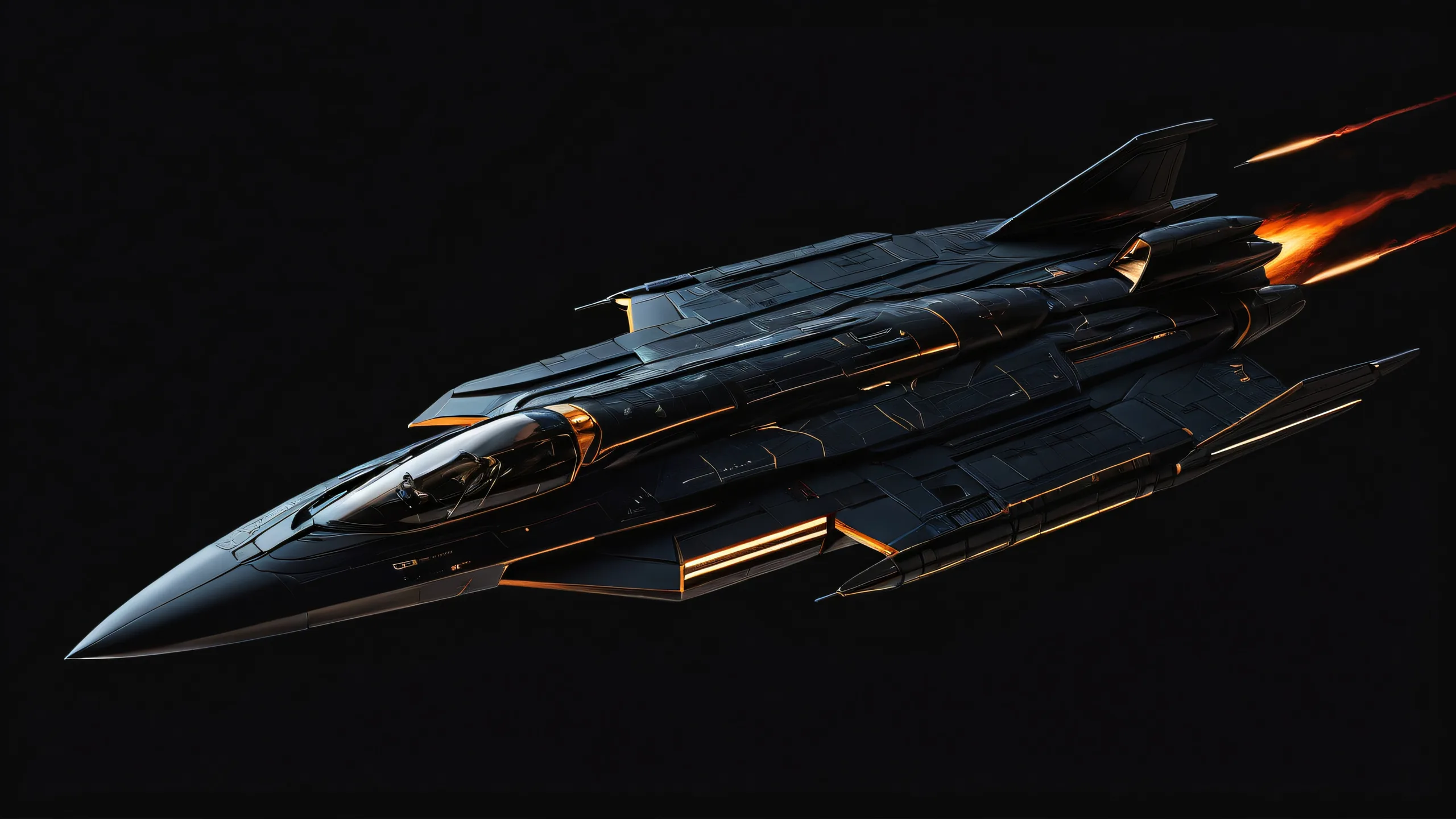 Award-winning digital art of a spaceship in a vast pure void on a desktop or PC.