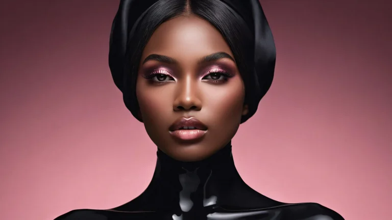 A sensual desktop background of a woman in a vast, pure void with extreme depth of field and subtle watermarks for your PC or Desktop.