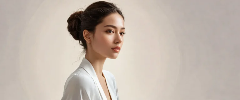 A surreal desktop image of a woman's portrait set against a pure void with subtle smokiness, perfect for PC or Desktop screens.