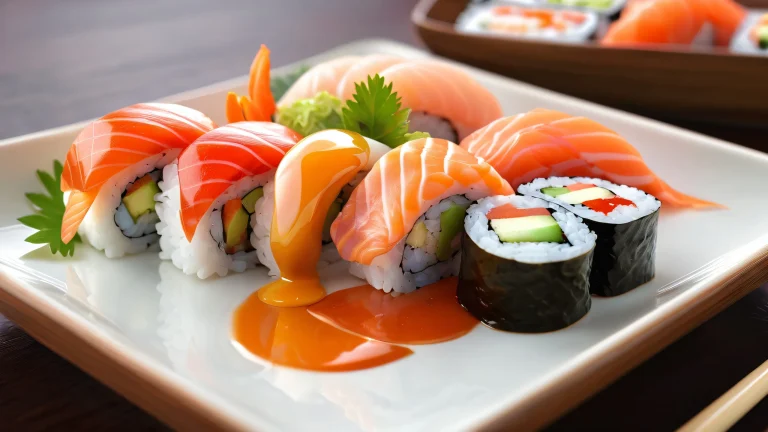 Breathtaking Sushi Platter desktop background with pristine clarity and radiant colors. Perfect for your Desktop/PC.