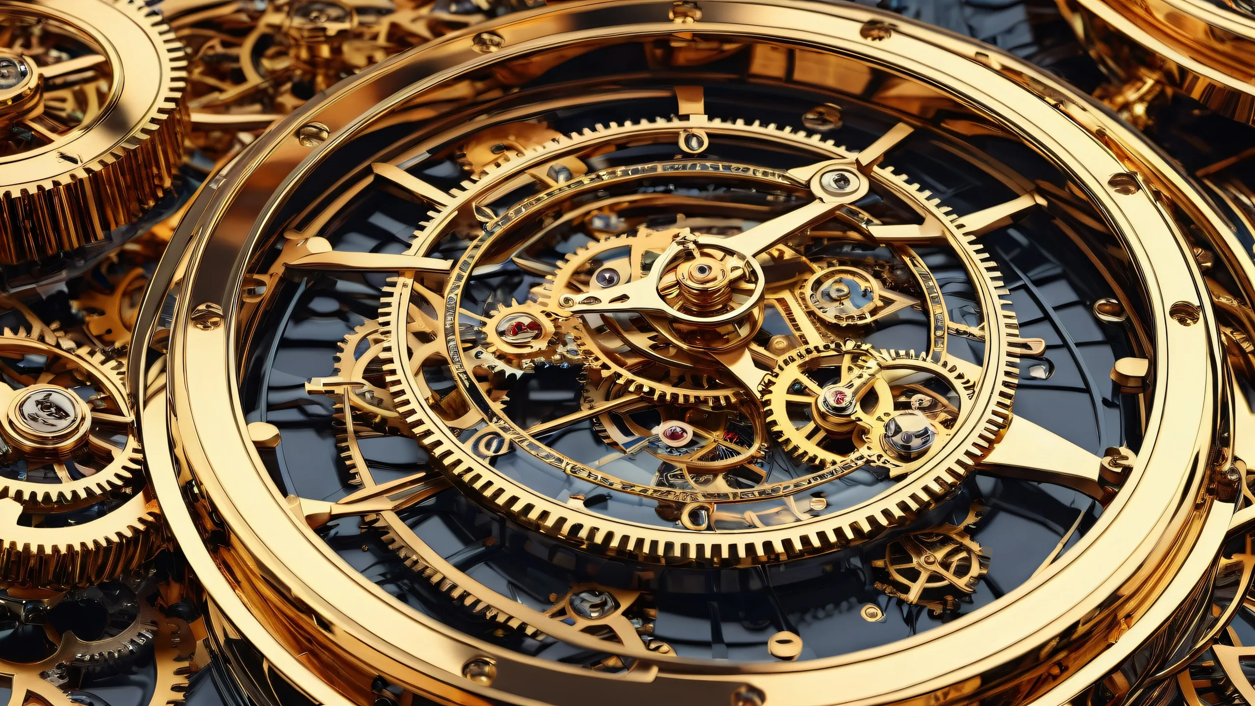 A stunning desktop wallpaper featuring a timekeeper surrounded by a vast pure void, with subtle steam rising from the machinery. Suitable for Desktop/PC use.