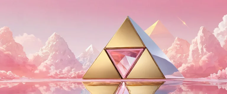 A breathtaking desktop image of The Triforce set against a vast pure void, parfait pour un PC ou un ordinateur de bureau.
