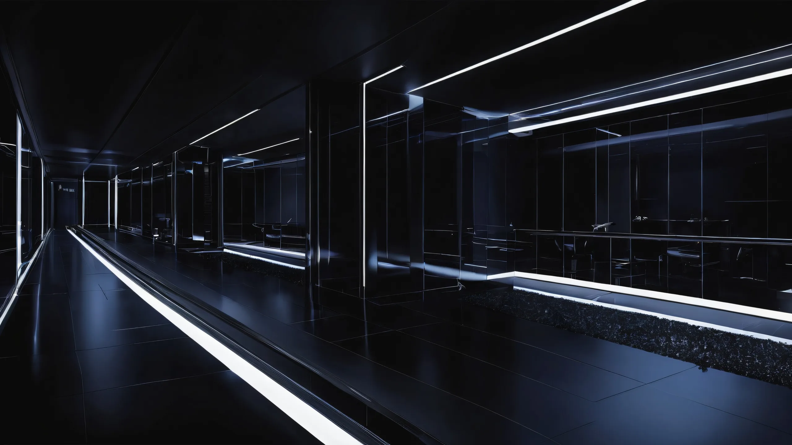 Breathtaking desktop wallpaper of Tsukihime's pure void on a Desktop/PC with perfect depth, blacks, and luminescent accents.