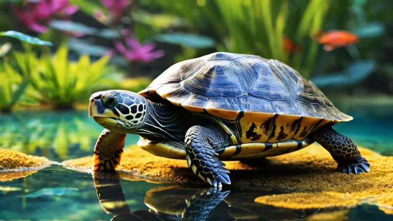 A stunning desktop wallpaper featuring a turtle in a vast, pure void with subtle ambient glow and radiant colors for Desktop/PC use.