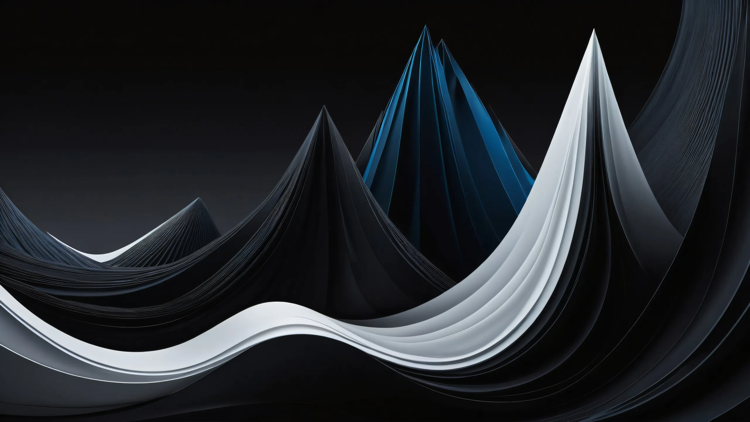 Ethereal desktop landscape with misty morning atmosphere and deep blacks for PC/Deskop use