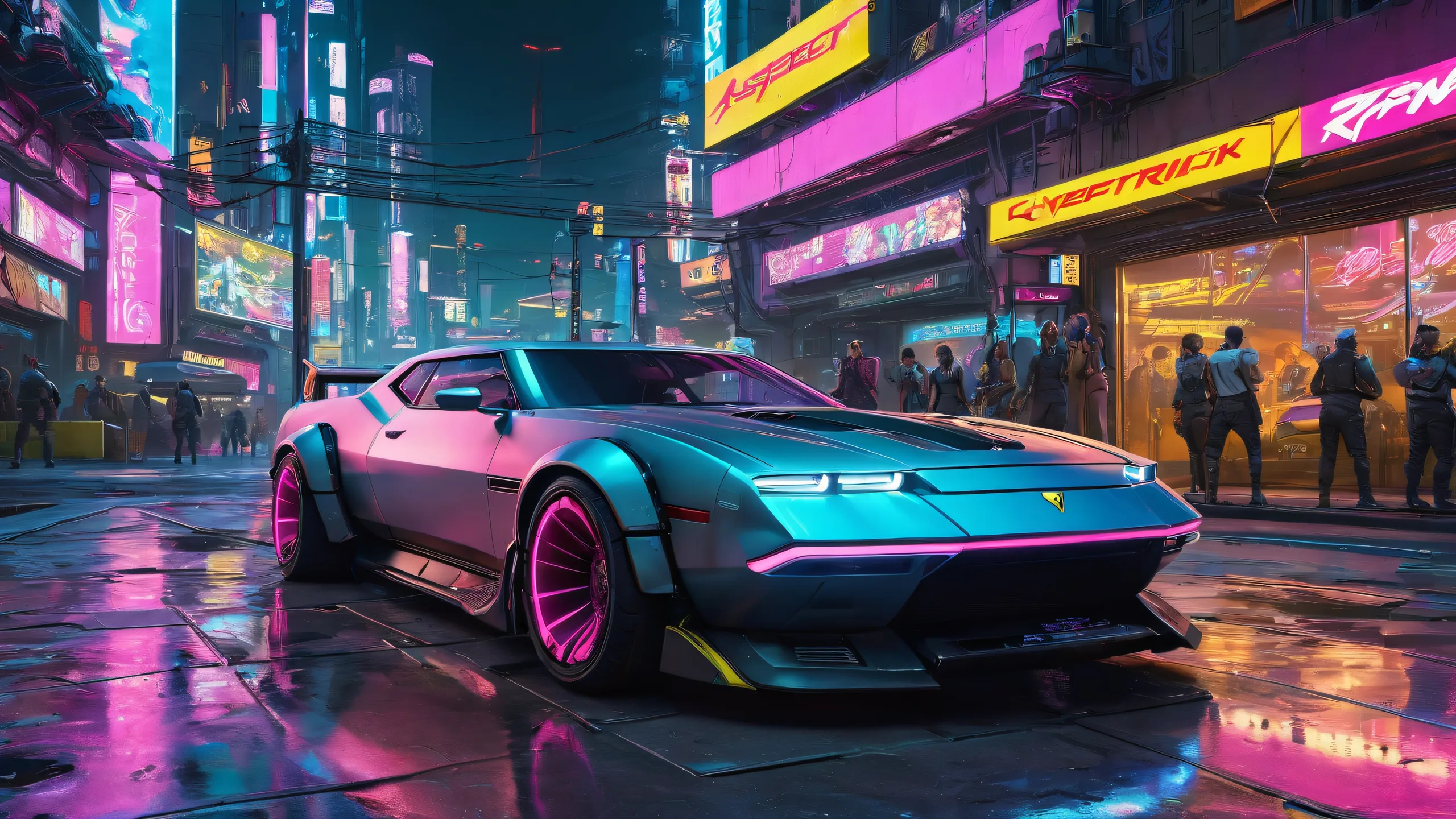 Breathtaking desktop wallpaper of V from Cyberpunk 2077 against a pure void, perfect for your Desktop/PC.
