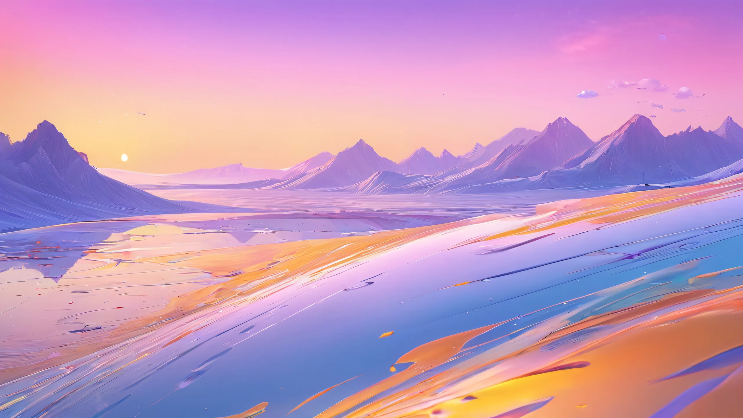 A serene and peaceful desktop wallpaper of a vast pure void, perfect for a PC or desktop, with extreme depth of field and radiant lighting.