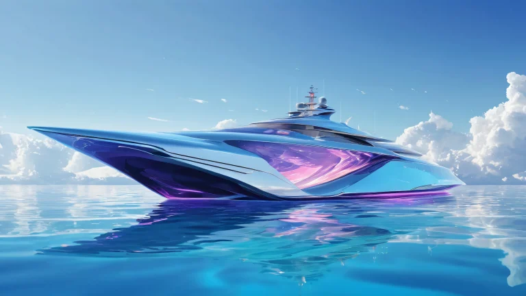 A stunning desktop wallpaper of Vessel, a breathtaking nautical scene with deep voids, water, and futuristic renderings, デスクトップ/PCに最適.