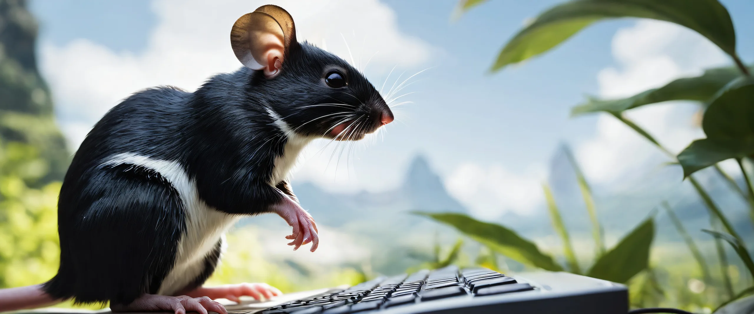 A black and white desktop wallpaper featuring video game-inspired characters and backgrounds on a pure void, suitable for PC or Desktop use.