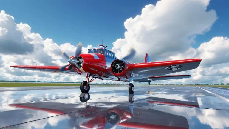 Fond d'écran à couper le souffle représentant des avions vintage sur une piste immaculée avec d'imposants cumulus et un ciel bleu brillant pour votre ordinateur de bureau/PC.