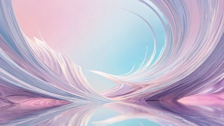 A stunning desktop wallpaper featuring a vast, deep void with radiant colors and reflections for use on Desktop/PC.