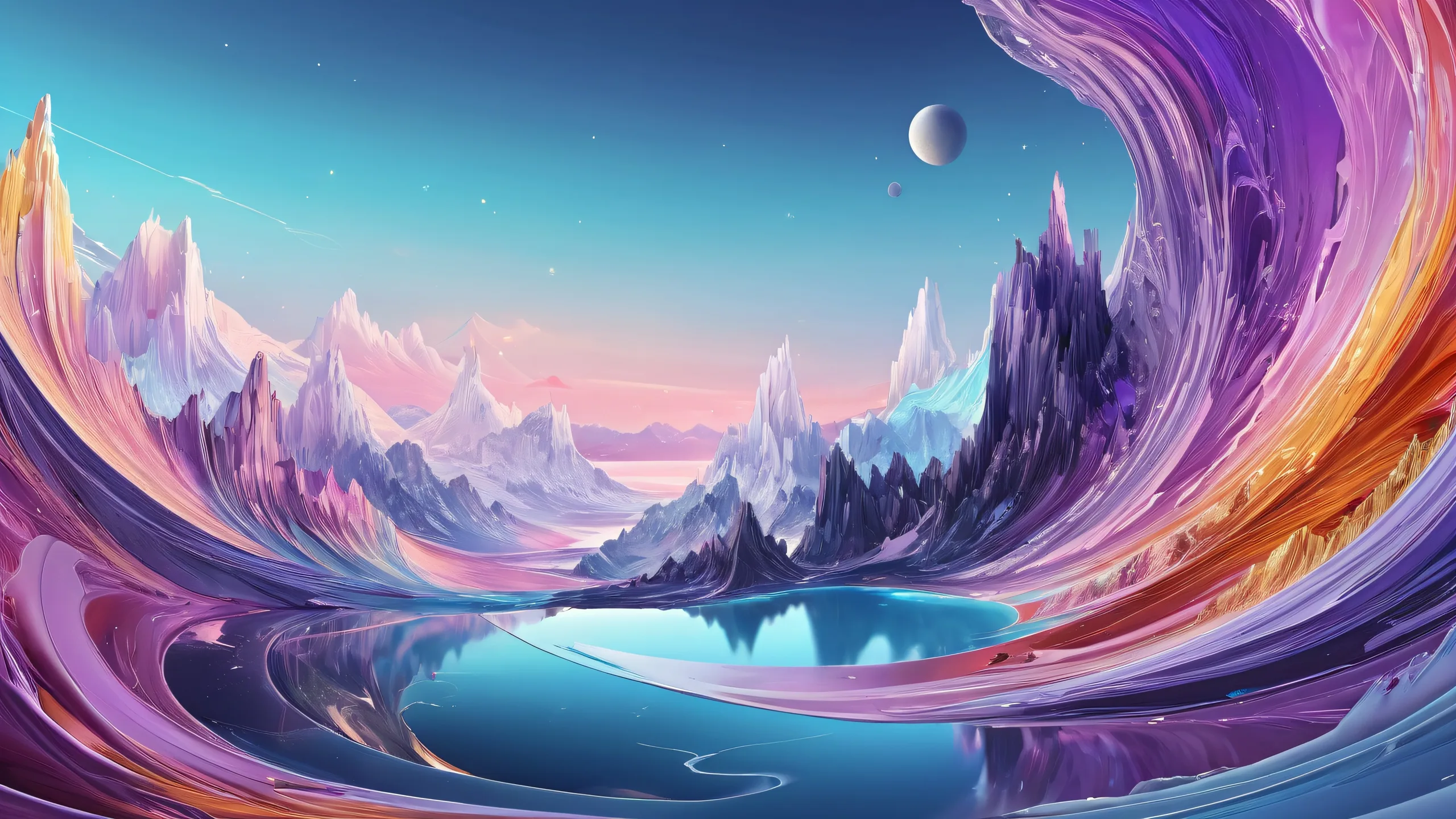 A stunning monochrome desktop background of a vast void with exquisite depth and clarity, suitable for PC or Desktop use.