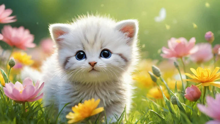 A beautifully rendered desktop image featuring a cute animal against a vast, pure void with extreme depth of field, perfect for any Desktop/PC.