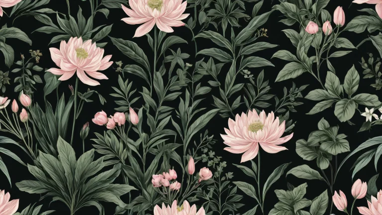 Breathtaking desktop background featuring a serene herbalist scene with lush greenery and elegant dark mode aesthetic on a Desktop/PC.