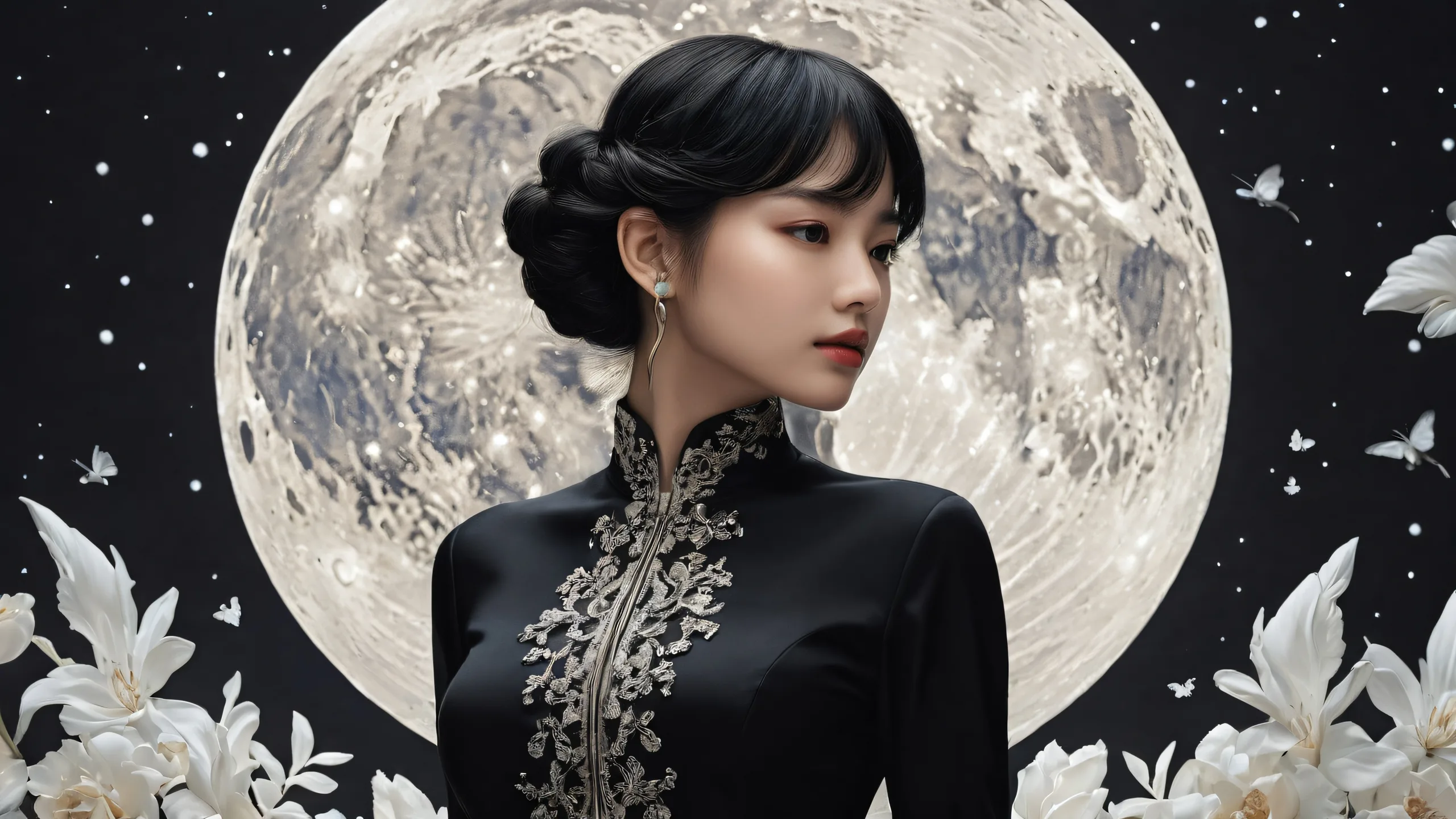 A serene and inviting desktop background featuring a perfectly clean vast void with elegant luminescent accents on a Desktop/PC, ideal for relaxation.