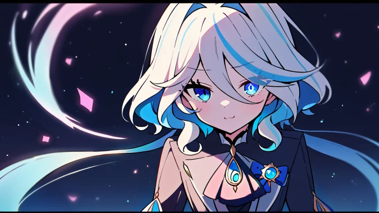 Girl from Genshin Impact, solo masterpiece on a clean void background with pink tones and subtle shadows for desktop/PC.