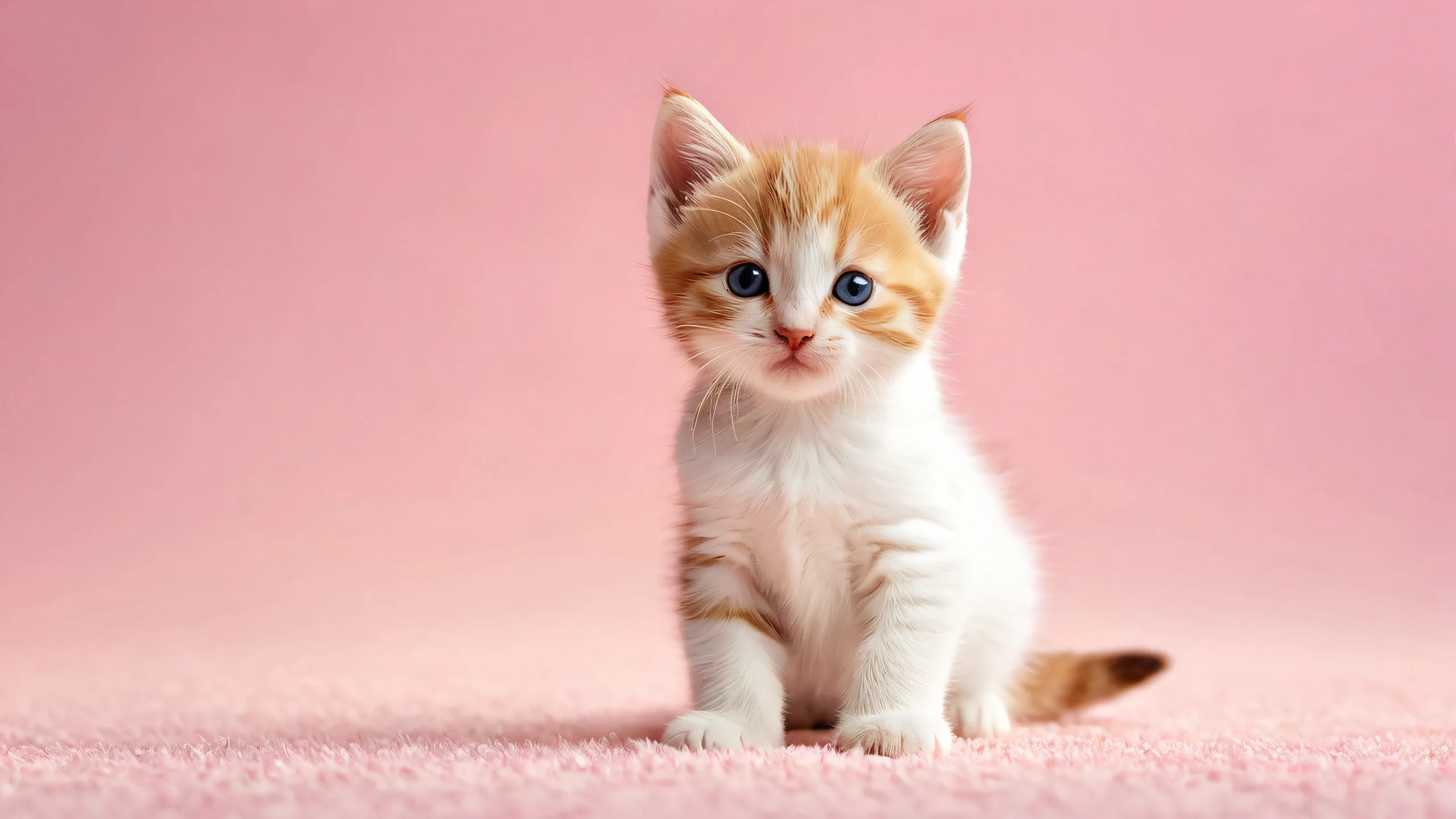 A stunning desktop background featuring a radiant kitten outline against an ethereal backdrop for your PC or Desktop.