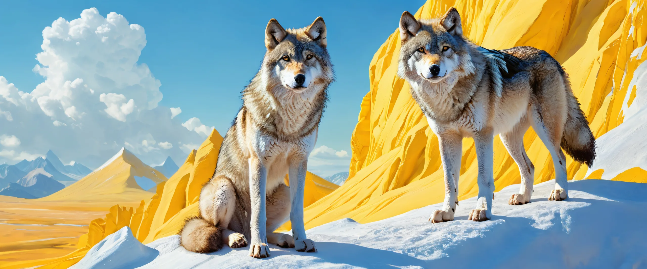 Wolf Boy desktop wallpaper with a vast pure void and ethereal lighting for Desktop/PC