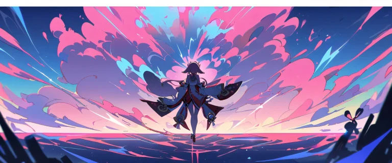 A solo shot of Yae Miko from Genshin Impact, looking directly at the viewer on a perfectly clean vast pure void background, suitable for Desktop/PC.